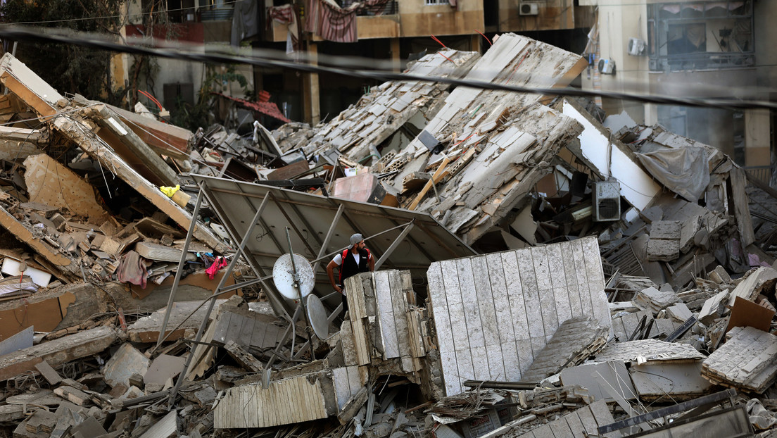 Les décombres d'un bâtiment détruit par l'aviation israélienne à Beyrouth, au Liban. Gettyimages.ru