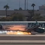 un Airbus de Frontier Airlines prend feu à Las Vegas