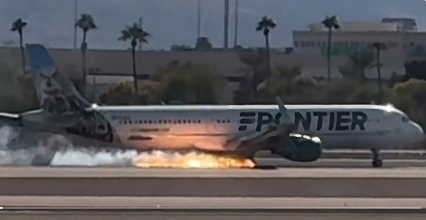 Incendie à l’atterrissage : un Airbus de Frontier Airlines prend feu à Las Vegas