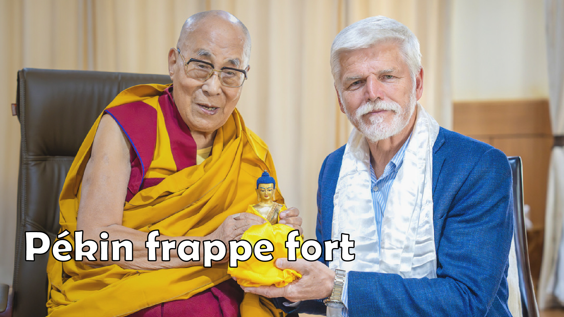 Le président de la République tchèque, Petr Pavel, avec le Dalaï Lama. X / Dalaï Lama